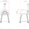 Measurements My-Chef gourmet pizza oven