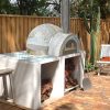Chef Art pizza oven white in setting Chef Art pizza oven white in setting