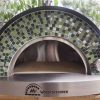 fiamma green mosaic.jpg portable pizza oven with mosaic door arch